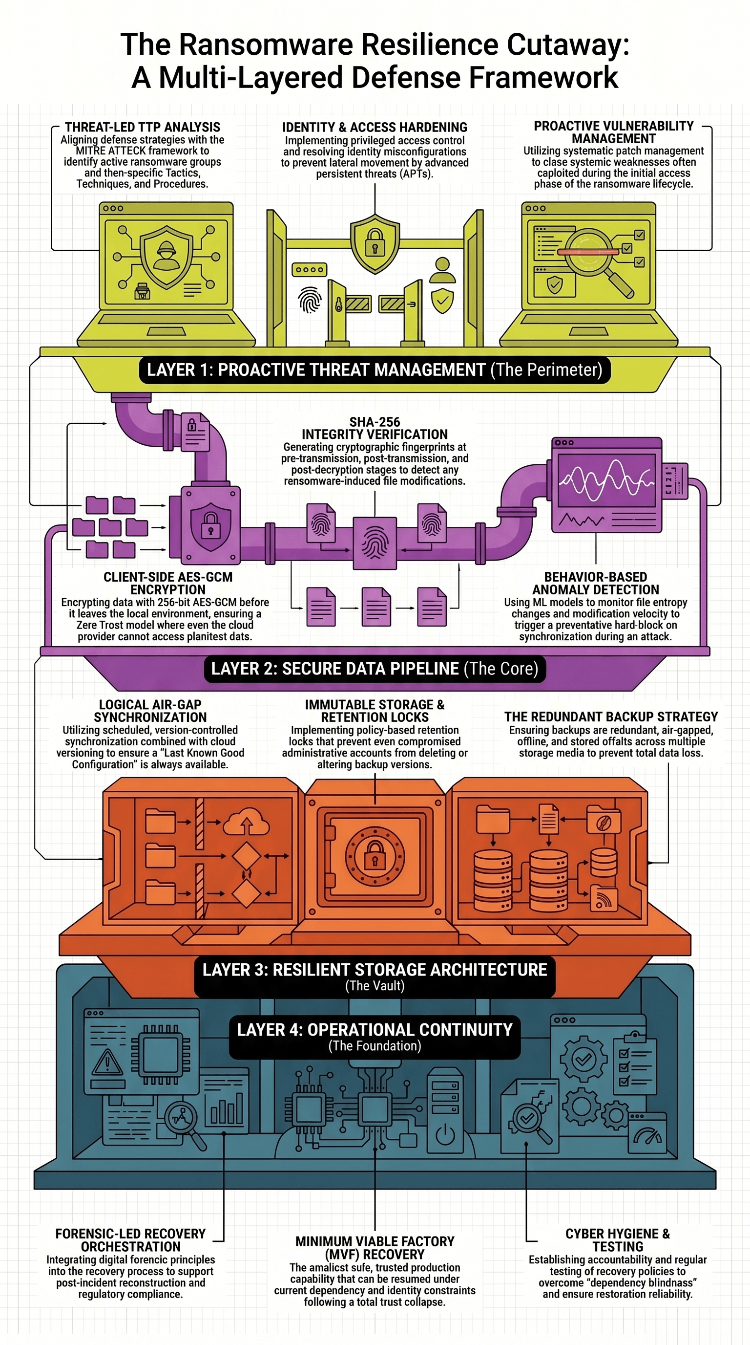 Ransomware Resilience Defense Infographic